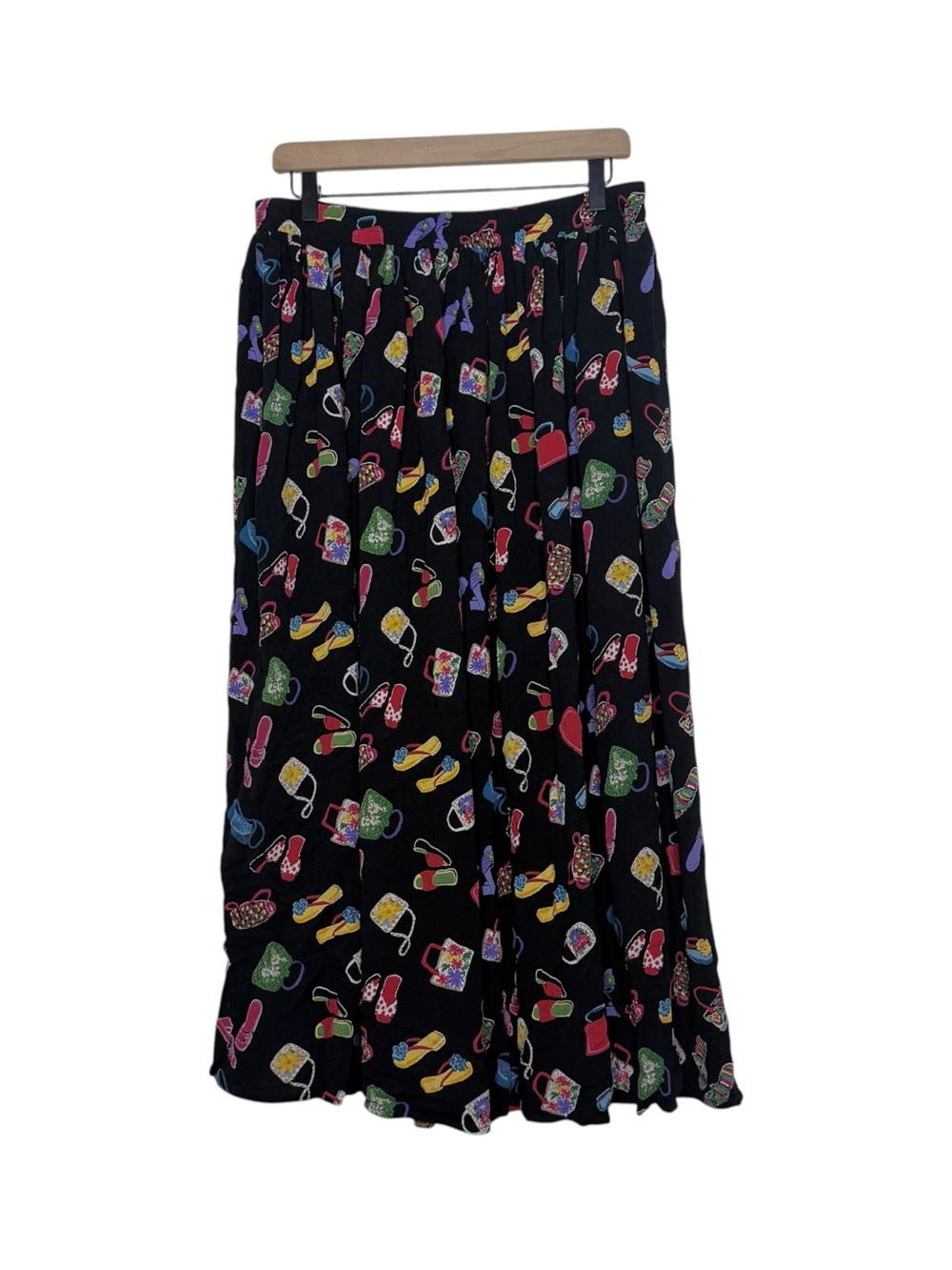 Vintage Coldwater Creek Large Whimsical Shoe Bag Novelty Print Artsy Fun